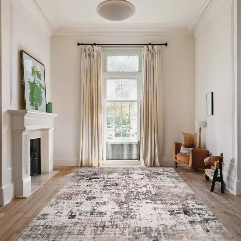 Lorenz Brushstroke Texture Cream Rug - Image 2