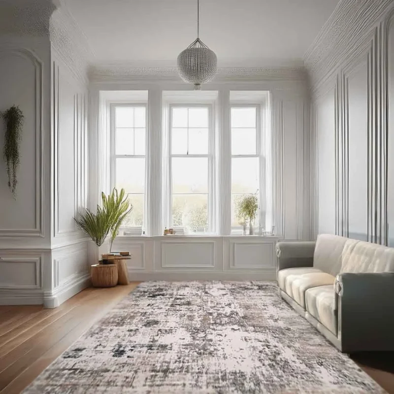 Lorenz Brushstroke Texture Cream Rug - Image 3
