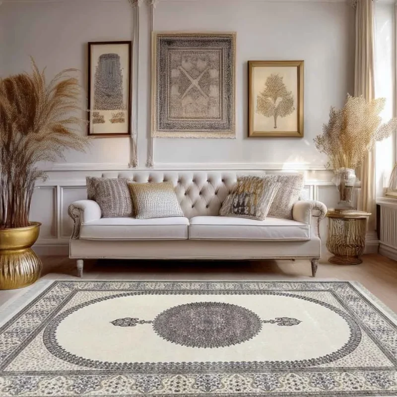 Minyatur Persian Cameo Cream Rug - Image 2
