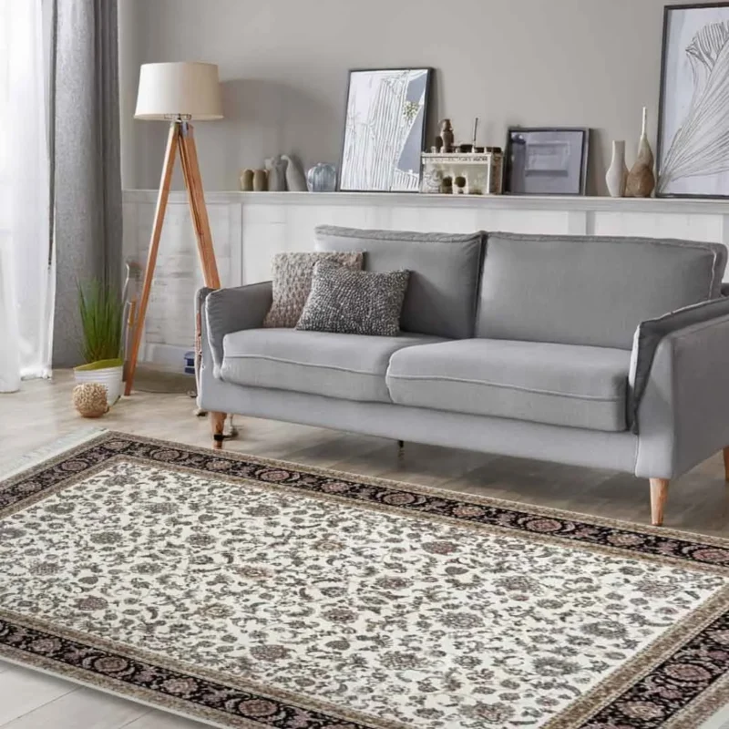 Minyatur Persian Garden Ivory Boteh Rug - Image 4