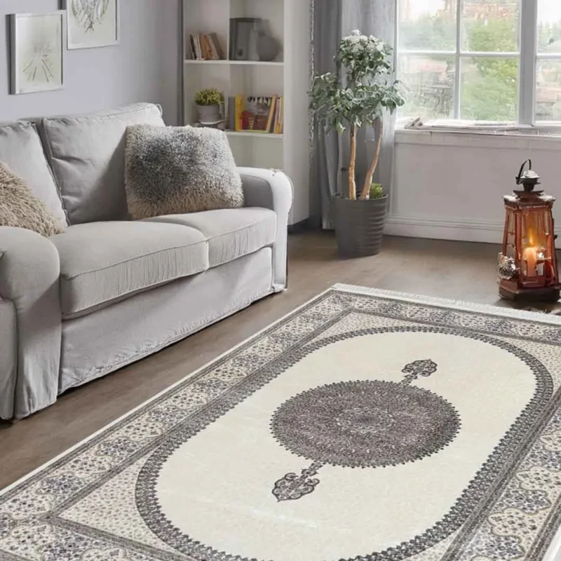 Minyatur Persian Cameo Cream Rug - Image 3