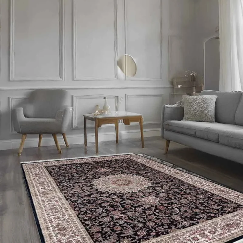Minyatur Noir Floral Medallion Rug - Image 3