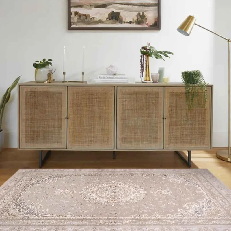Sapphire Heritage Roundel Taupe Floral Rug - Image 2