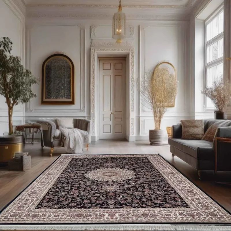 Minyatur Noir Floral Medallion Rug - Image 4