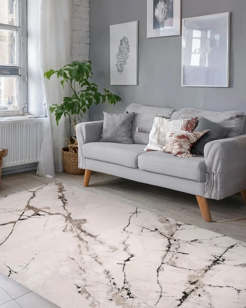 Ruby White Marble Vein Rug - Image 4