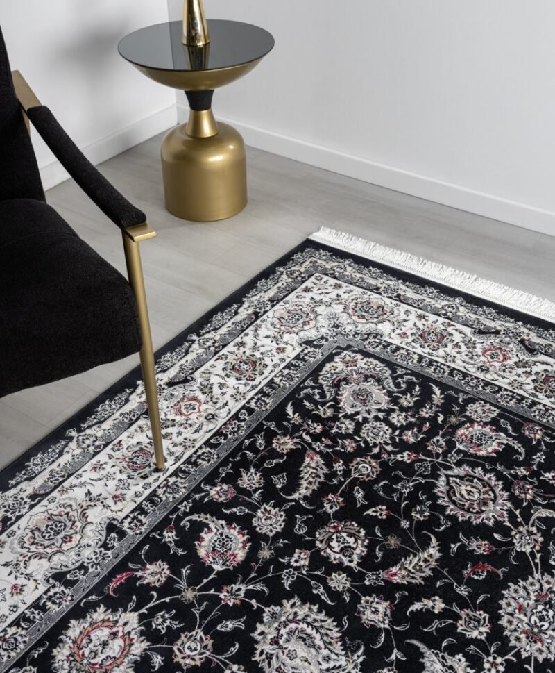 Minyatur Classic Persian Navy Traditional Rug - Image 2