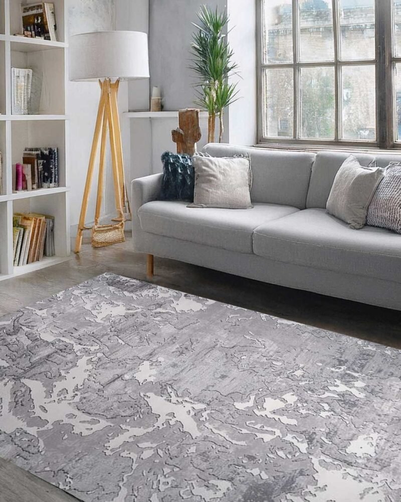 Ruby Abstract Marble Rug - Image 5