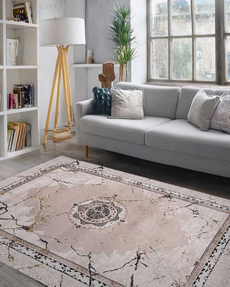 Ruby Marble Vein Medallion Rug - Image 6