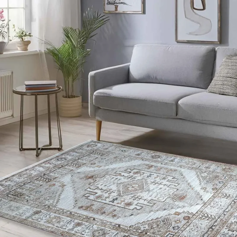 Emerald Elysian Rug – 2318A-BEIGE/ROSE - Image 3