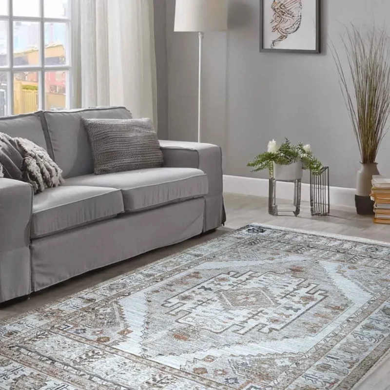 Emerald Elysian Rug – 2318A-BEIGE/ROSE - Image 2