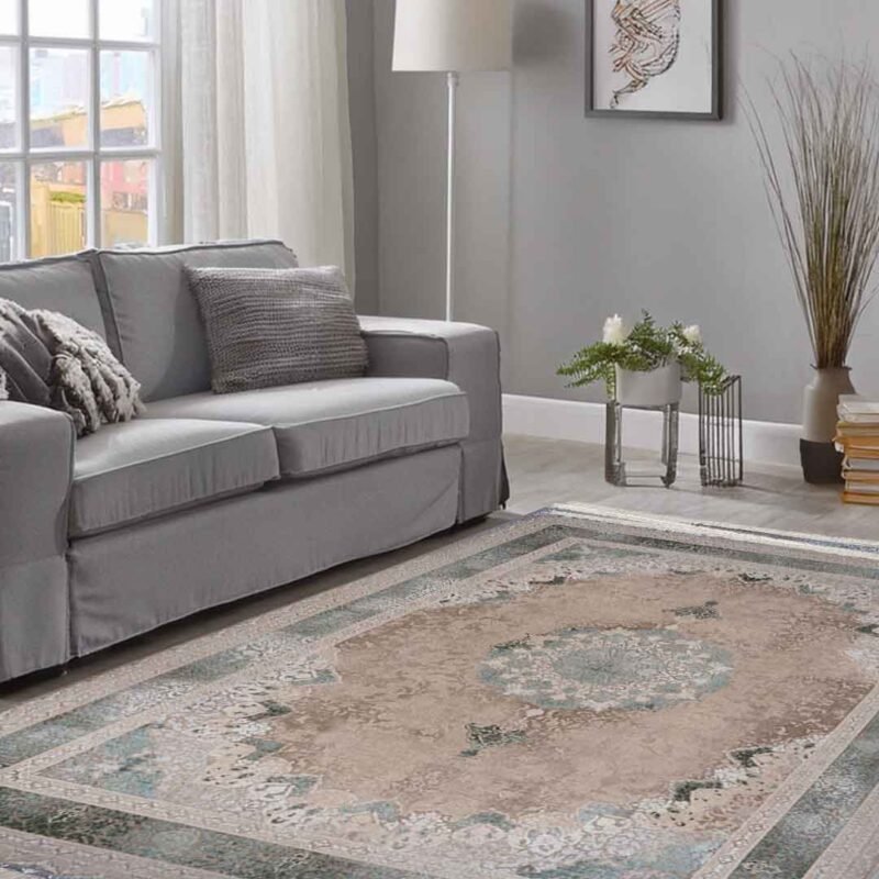 Emerald Terme Beige Green Rug | E-124 - Image 3