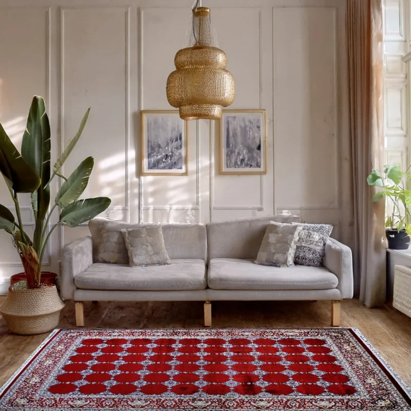 Bukhara Red Elegance Rug | A636A-E3333-RED/RED - Image 2