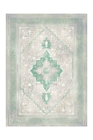 Emerald Hirad Beige Green Rug | E-125