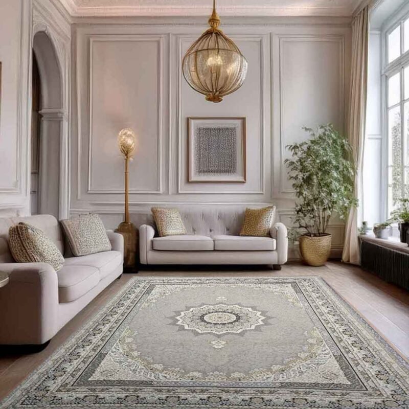 Emerald Delsa Light Grey Rug | E-128 - Image 5