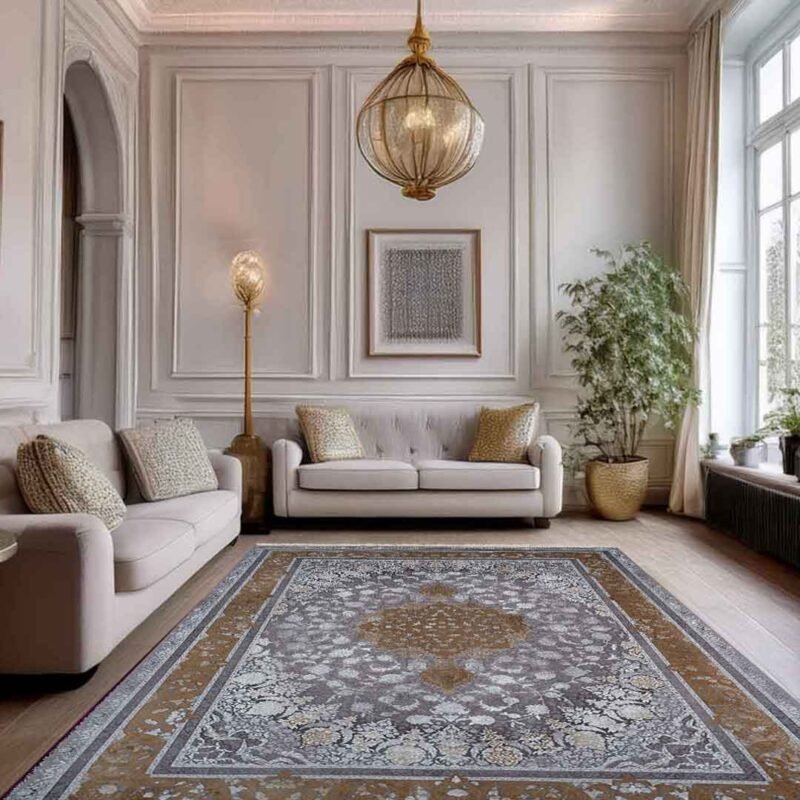 Emerald Maniya Gold Elegance Rug | E-122 - Image 3