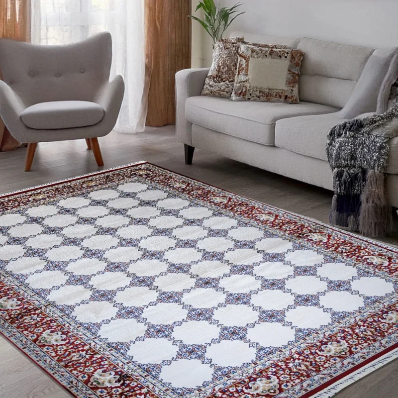 Bukhara Red Beige Elegance Rug | A636B-E3338-RED/BEIGE - Image 4