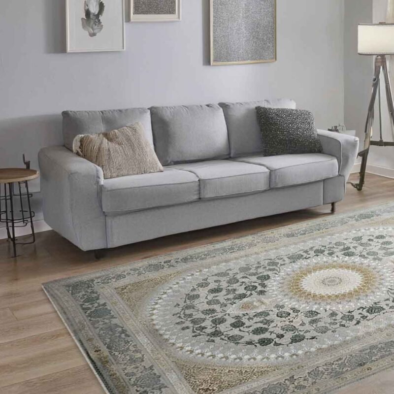 Emerald Sorena Beige Green Rug | E-126 - Image 3