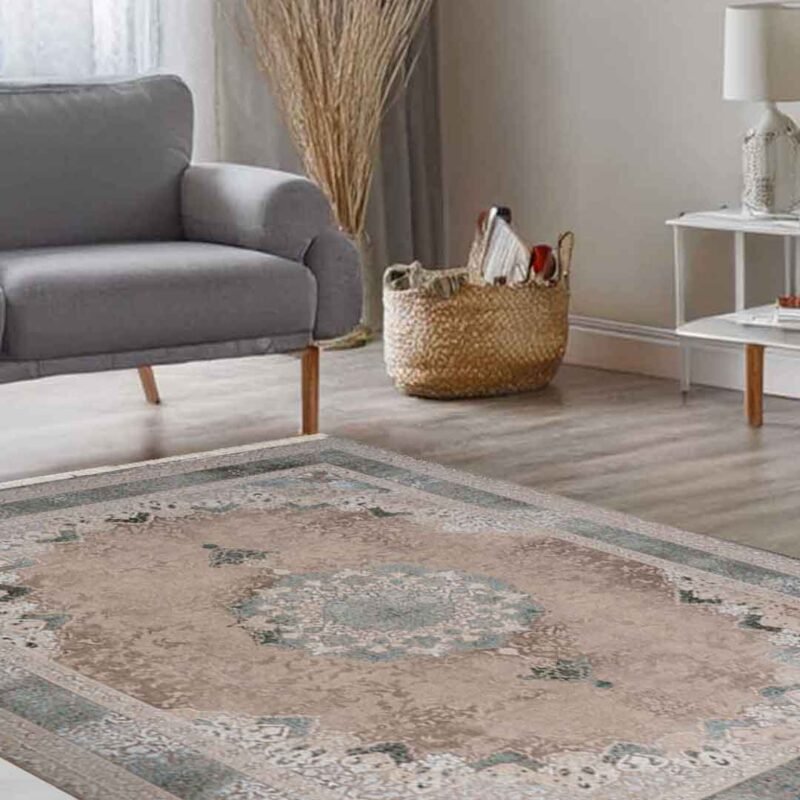Emerald Terme Beige Green Rug | E-124 - Image 2