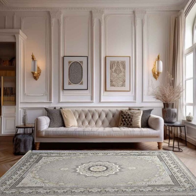 Emerald Delsa Light Grey Rug | E-128 - Image 2