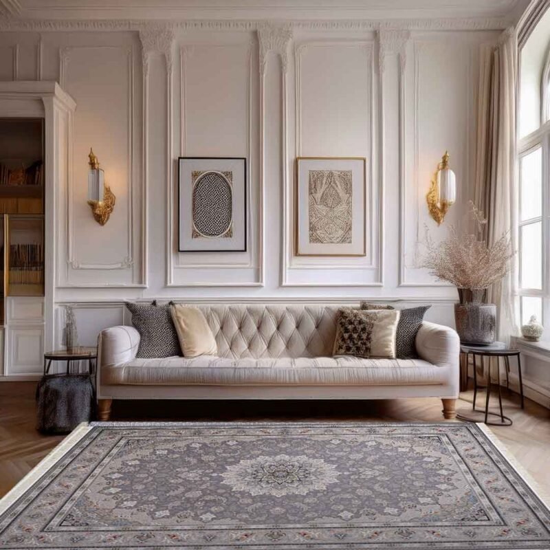 Emerald Mahan Light Grey Rug | E-161 - Image 4