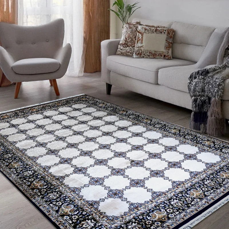 Bukhara Navy Beige Elegance Rug | A636B-E3368-NAVY/BEIGE - Image 5