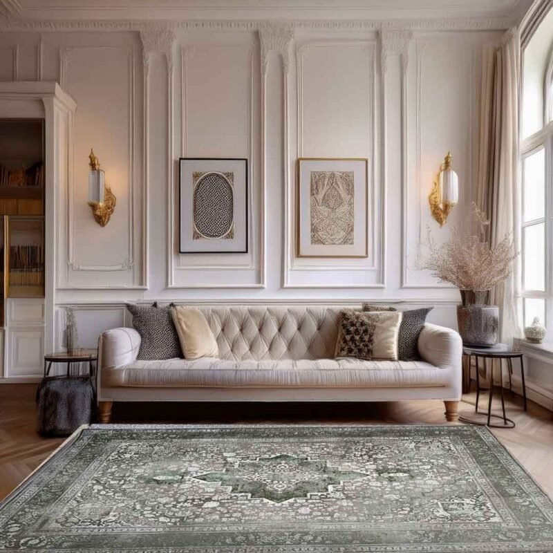 Emerald Hirad Green Rug | E-125 - Image 3