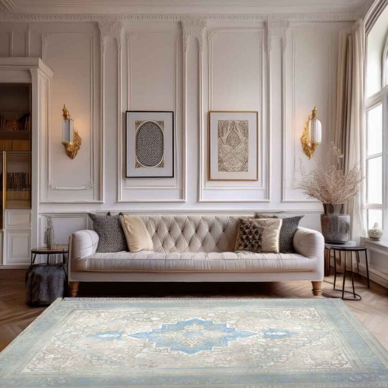 Emerald Hirad Blue Rug | E-125 - Image 4