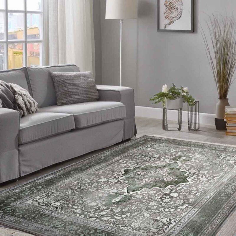 Emerald Hirad Green Rug | E-125 - Image 5