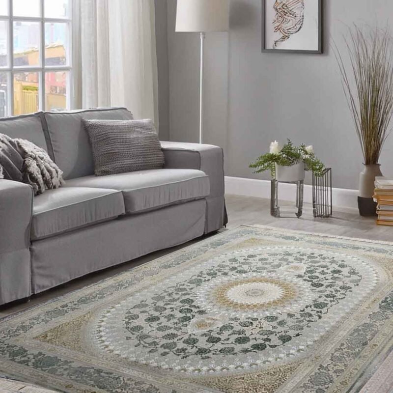 Emerald Sorena Beige Green Rug | E-126 - Image 5