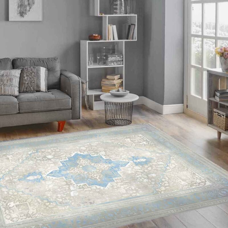 Emerald Hirad Blue Rug | E-125 - Image 3