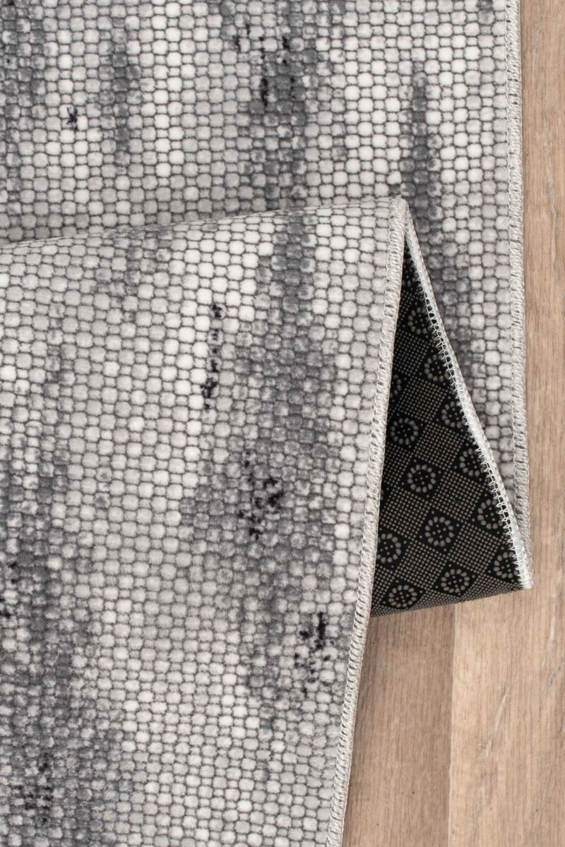 SOFT-4228-GREY - Washable Modern Textured Rug - Image 4