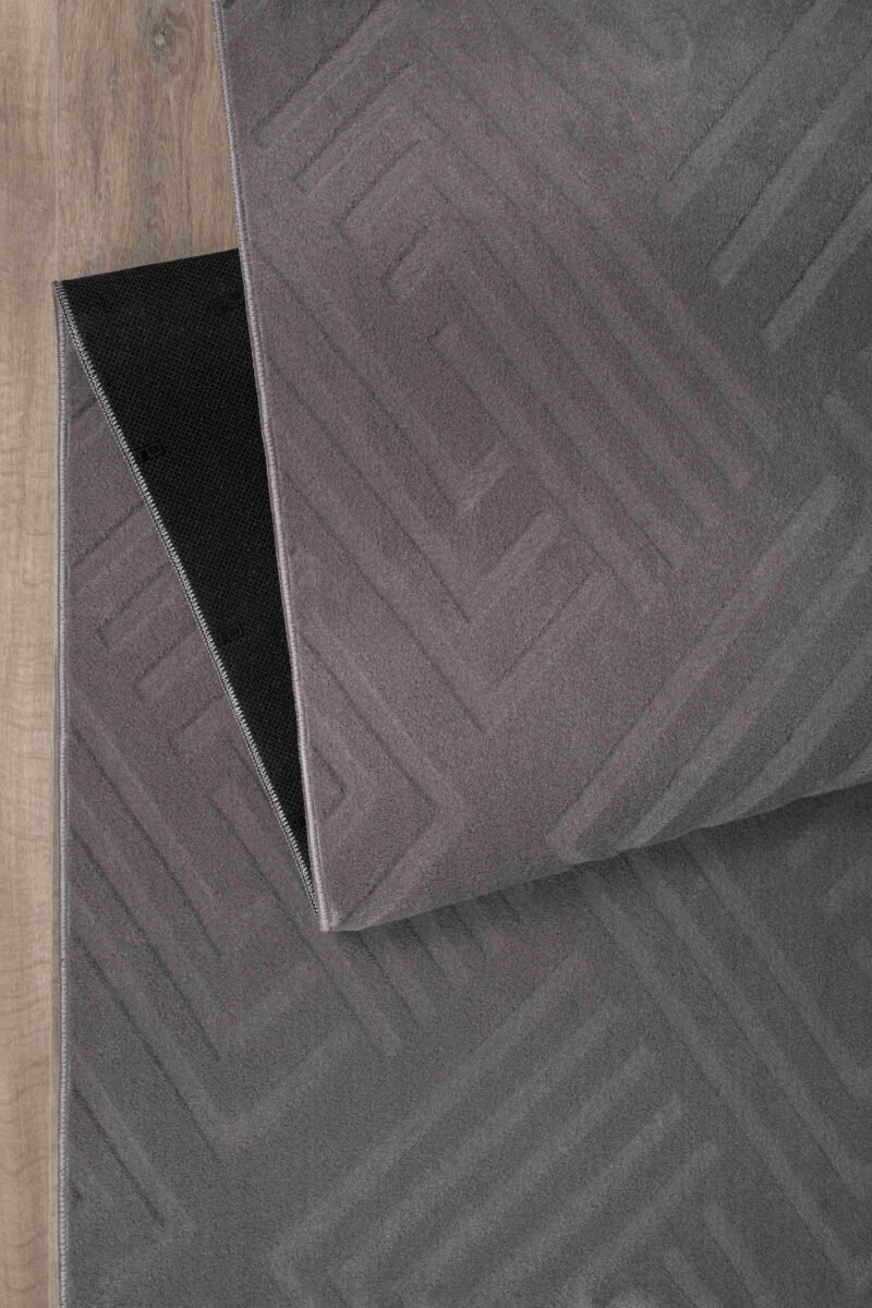 OPPO Washable Rug 1010 Grey - Modern Geometric, Soft & Non-Slip - Image 6