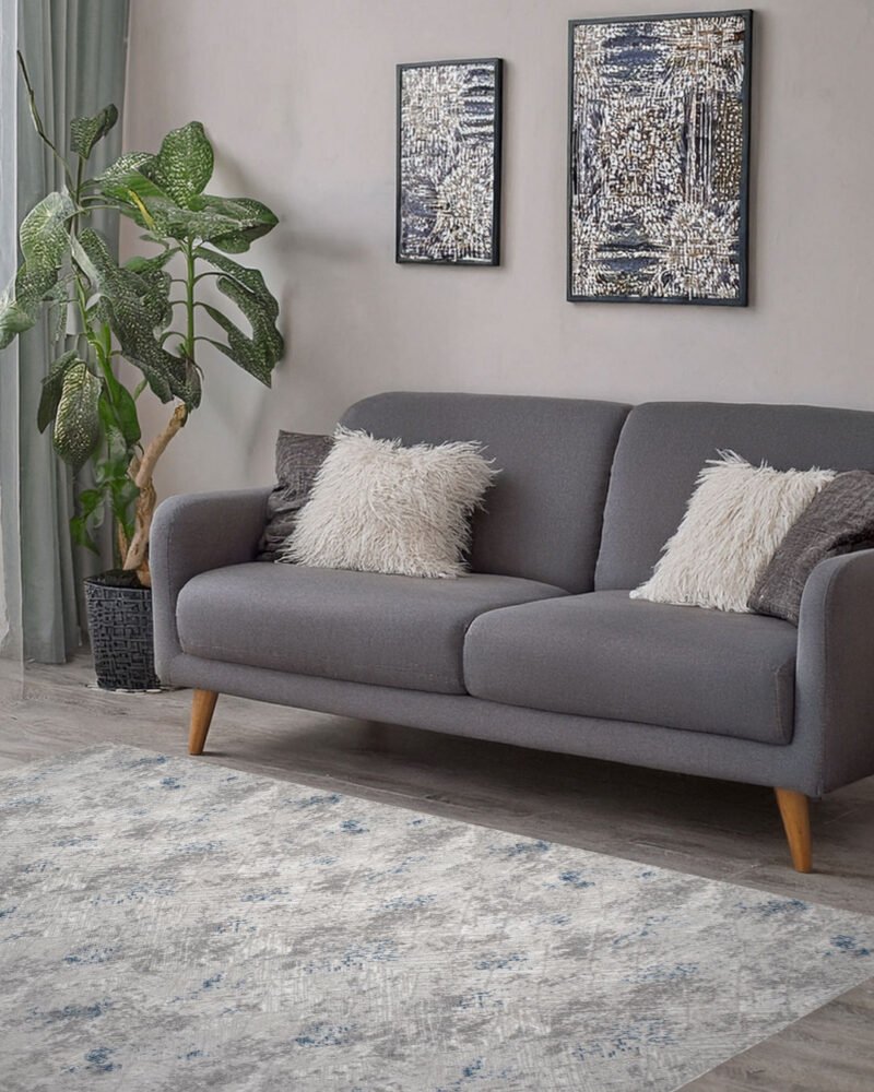 PARANTEZ-4229-BLUE - Washable Modern Rug - Image 2