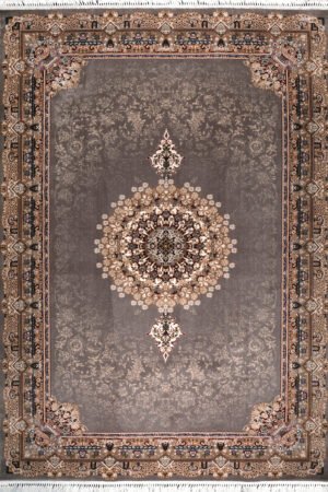 SAPPHIRE Grey Floral Medallion Rug 8418D E3377 GREY/GREY